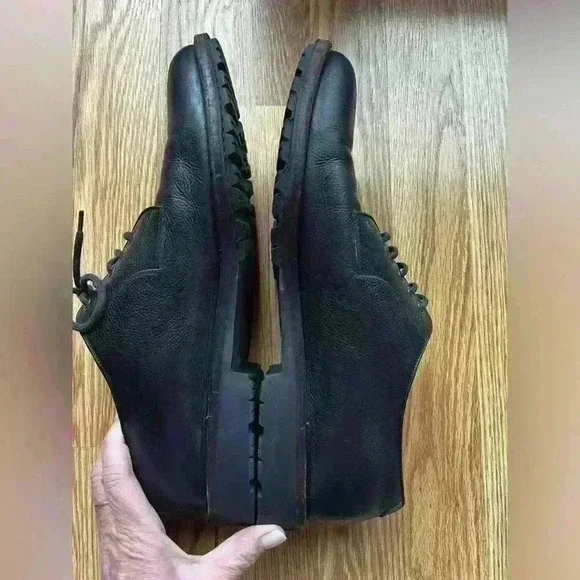 Salvatore Ferragamo Men’s Black Pebbles Leathern Oxford Shoes - Size 12 - Picture 6 of 9